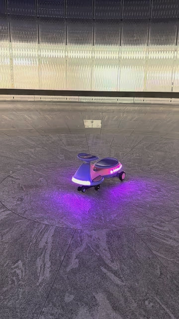 12V Kids Electric Wiggle Car | LED Lights, Music & Anti-Rollover Safety | Ages 3+