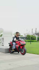 12V Kids Electric Motorcycle Ride-On Toy with LED Light Wheels, Music & USB, 3-Wheel Battery Powered Motorbike for Girls Ages 3-